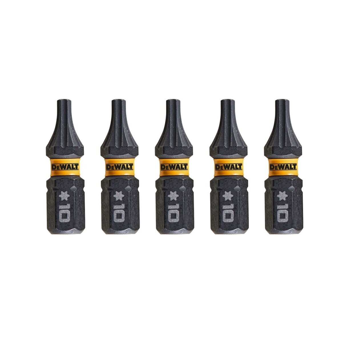 Sukimo antgaliukai FLEXTORQ T10 25 mm, DeWALT, 5 vnt. 2 Sukimo antgaliukai FLEXTORQ T10 25 mm, DeWALT, 5 vnt. 2