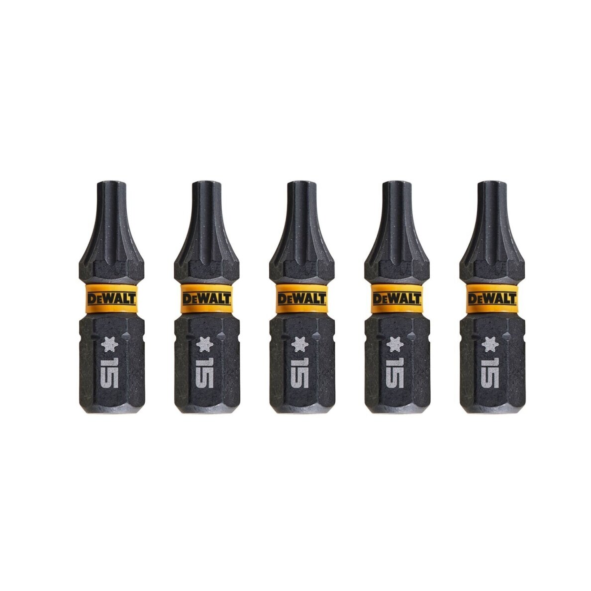 Sukimo antgaliukai FLEXTORQ T15 25 mm, DeWALT, 5 vnt. 2 Sukimo antgaliukai FLEXTORQ T15 25 mm, DeWALT, 5 vnt. 2