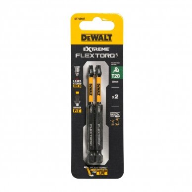 Sukimo antgaliukai FLEXTORQ T20 89 mm, DeWALT, 2 vnt. Sukimo antgaliukai FLEXTORQ T20 89 mm, DeWALT, 2 vnt.