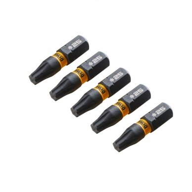 Sukimo antgaliukai FLEXTORQ T25 25 mm, DeWALT, 5 vnt. 3