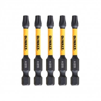 Sukimo antgaliukai FLEXTORQ T25 57 mm, DeWALT, 5 vnt. 2