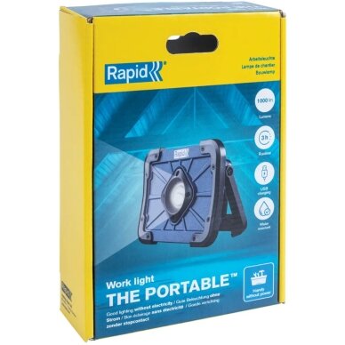Šviestuvas su integruota ličio jonų baterija THE PORTABLE, 1000 Lm., RAPID 3 Šviestuvas su integruota ličio jonų baterija THE PORTABLE, 1000 Lm., RAPID 3