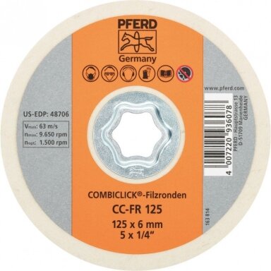 Tekstilinis poliravimo diskas PFERD CC-FR 125
