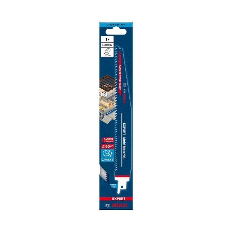 Tiesinio pjūklo geležtė BOSCH Expert Multi Material S 1156 XHM 1