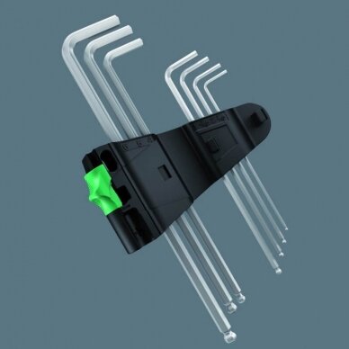 TORX raktų rinkinys 967 L/9 WERA 3 TORX raktų rinkinys 967 L/9 WERA 3