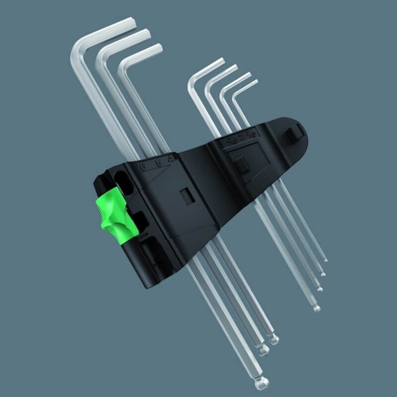 TORX raktų rinkinys 967 L/9 WERA 3 TORX raktų rinkinys 967 L/9 WERA 3