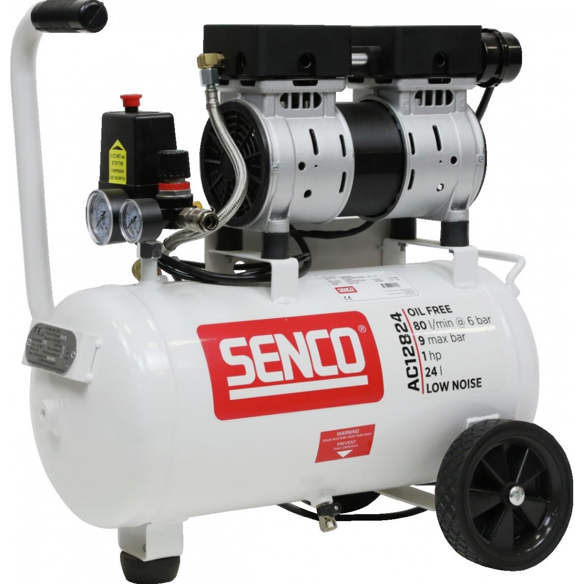 Tylus oro kompresorius 24 l, AC12824, SENCO 1