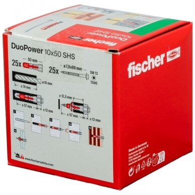 Univ. dvikomp. kaištis DuoPower 10 x 50 S 25 vnt. 2 Univ. dvikomp. kaištis DuoPower 10 x 50 S 25 vnt. 2