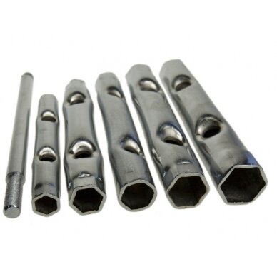 Vamzdinių raktų rink. 6 - 22 mm, 8 vnt. Vamzdinių raktų rink. 6 - 22 mm, 8 vnt.