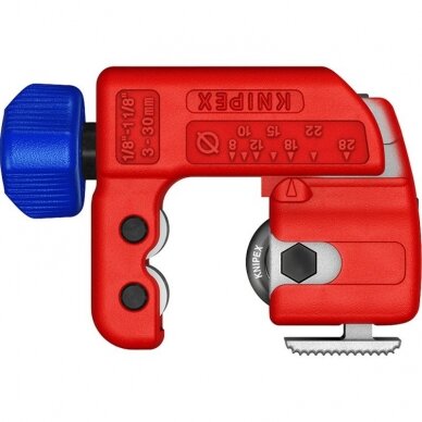 Vamzdžių pjaustyklė KNIPEX TubiX S 3-30mm Vamzdžių pjaustyklė KNIPEX TubiX S 3-30mm