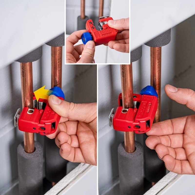 Vamzdžių pjaustyklė KNIPEX TubiX S 3-30mm 9 Vamzdžių pjaustyklė KNIPEX TubiX S 3-30mm 9