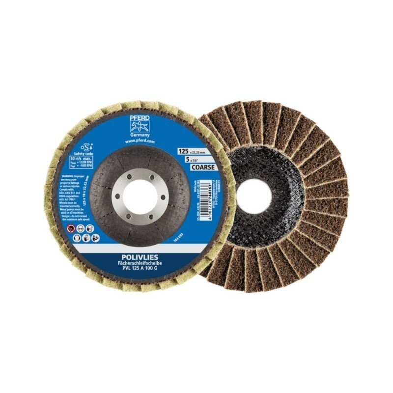 Veltinio šlifavimo diskas PFERD PVL 125 A 100 G Veltinio šlifavimo diskas PFERD PVL 125 A 100 G