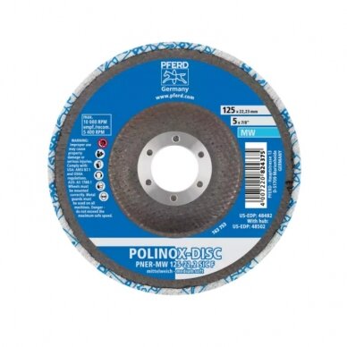 Vid. minkštumo poliravimo diskas PFERD PNER-MW 125/22,2 C 4SF 2