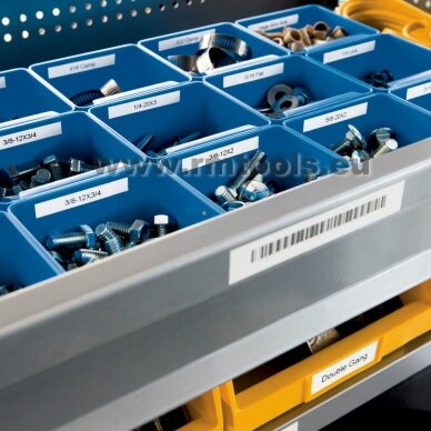 Vinilinė juost. XTL 12 mm juod./balt. 1 Vinilinė juost. XTL 12 mm juod./balt. 1