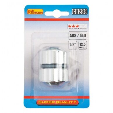 Žarnos sujungimas ABS/ALU 1/2" 2 Žarnos sujungimas ABS/ALU 1/2" 2