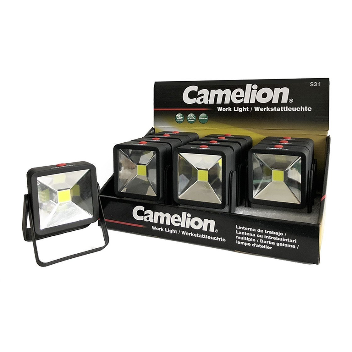 Žibintuvėlis COB LED, 3W, 200lm, 4xAAA, CAMELION 1 Žibintuvėlis COB LED, 3W, 200lm, 4xAAA, CAMELION 1