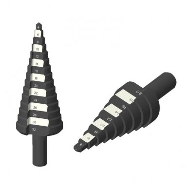 Žing. grąžtai „RICHMANN" 4-32 mm, 3 vnt. Žing. grąžtai „RICHMANN" 4-32 mm, 3 vnt.
